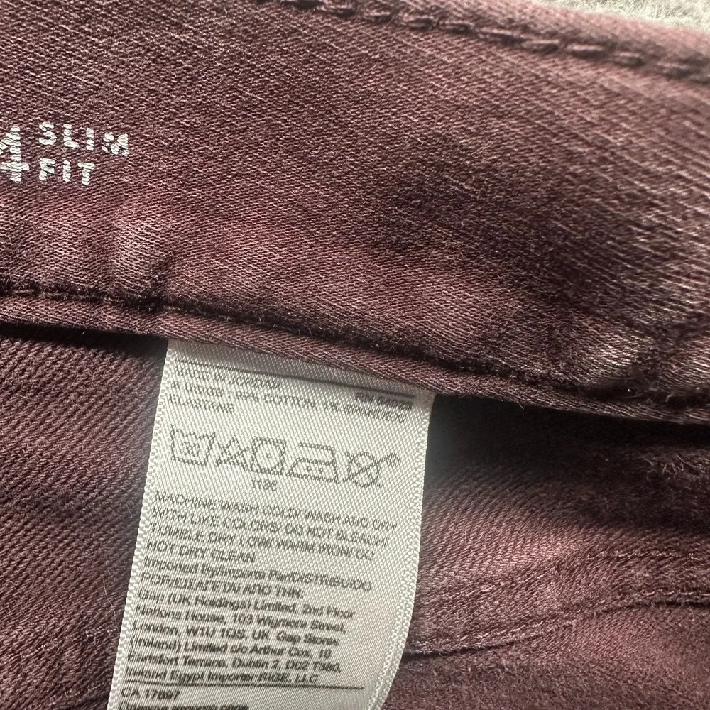 Banana Republic Traveler Jeans Mens 34x32 Red Cotton Denim Straight Slim Stretch